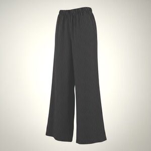 LA Blues Black Pinstripe Women's Boot Cut PullOn Elastic Waist Jeans Women 22-24